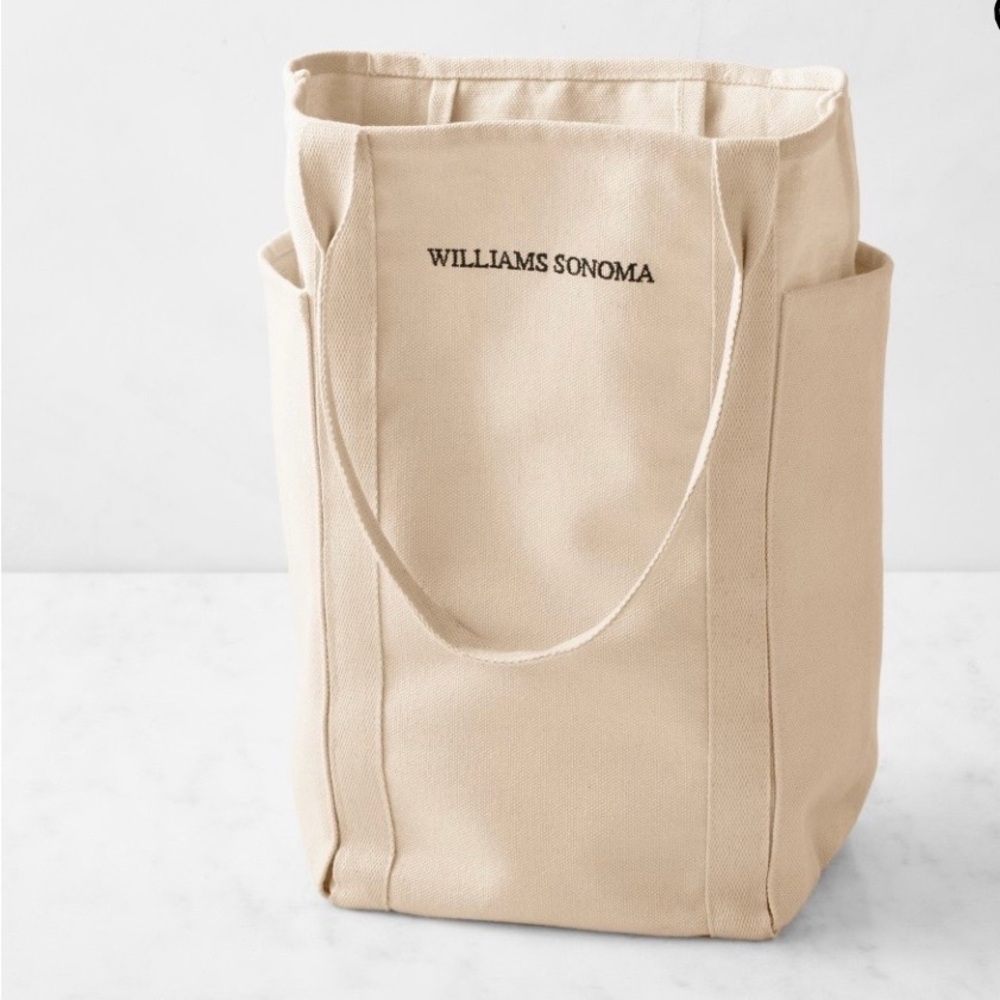 Williams Sonoma Natural Canvas Shopper Small Tote